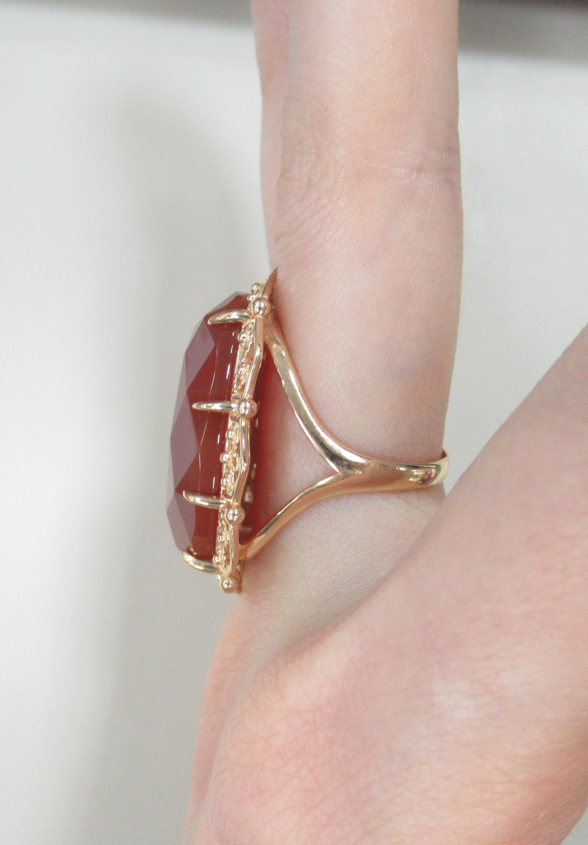 Серебряное кольцо с агатом